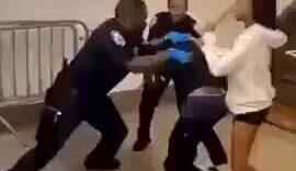 Teenager Fights NYPD Officer In Subway Station