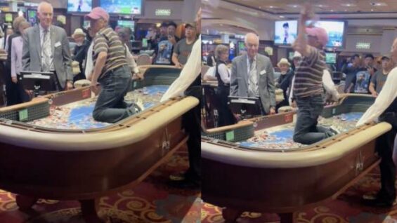 Man in despair at casino table, having lost life savings, symbolizing the harsh reality of gambling addiction.